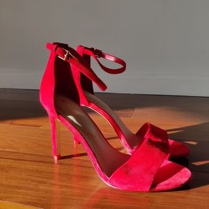 ALDO Red Seude Heels